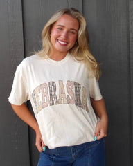 NEUTRAL PATCHWORK NEBRASKA - IVORY TSHIRT