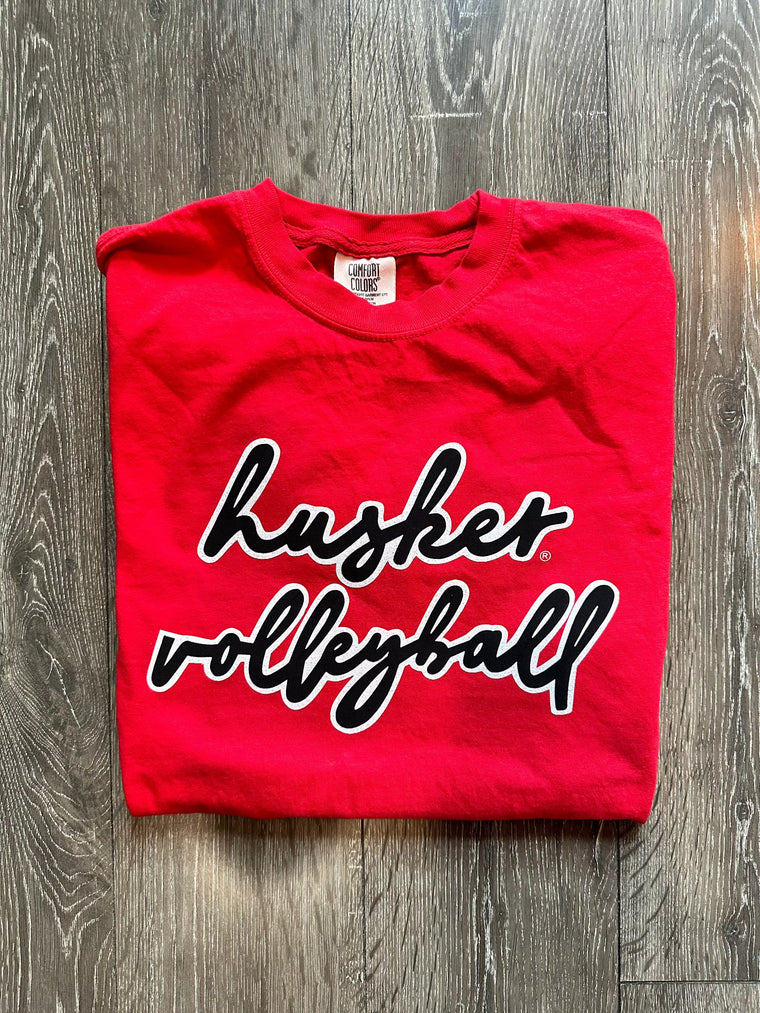 HUSKER VOLLEYBALL - RED TEE