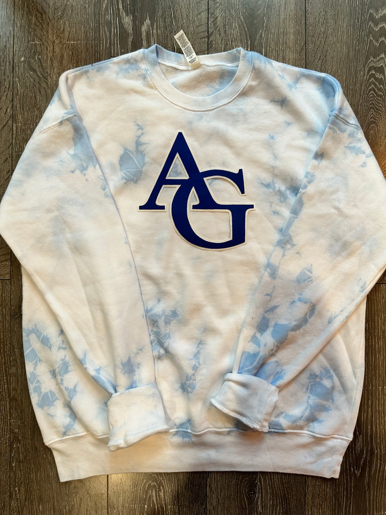 NAVY AG- BLUE DYED SPONGE FLEECE CREW