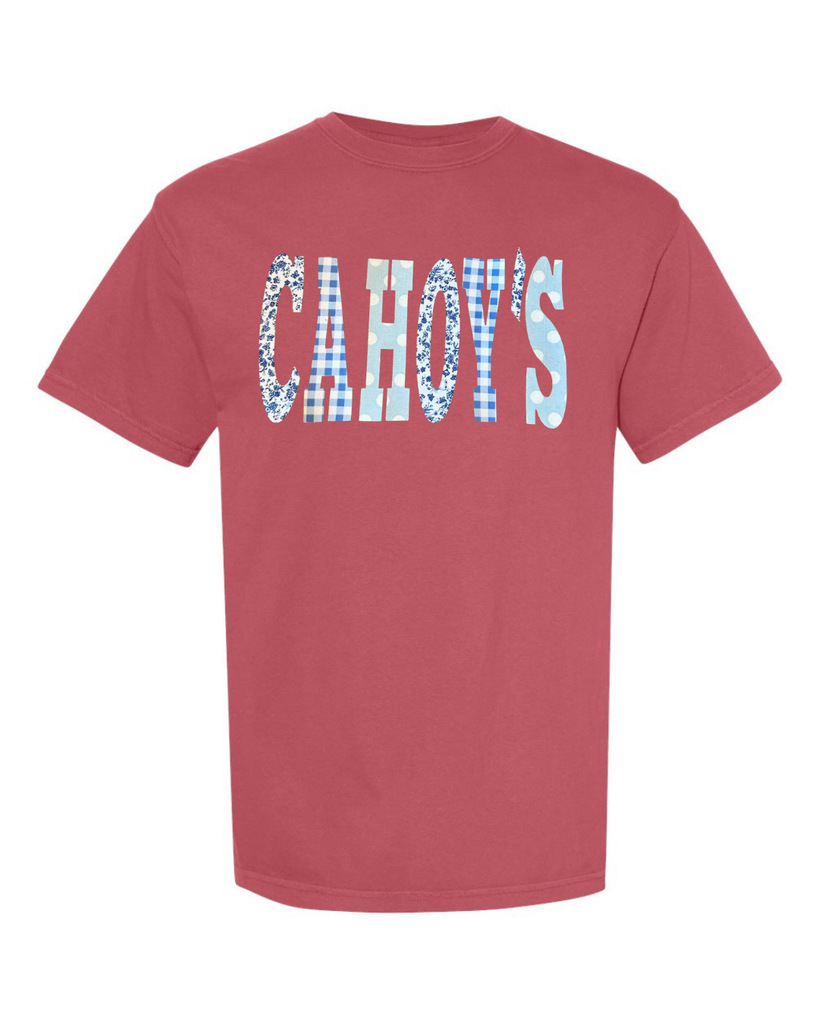 PATCHWORK CAHOY'S - CRIMSON TEE (YOUTH + ADULT)