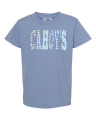 PATCHWORK CAHOY'S - WASHED BLUE TEE (YOUTH + ADULT)