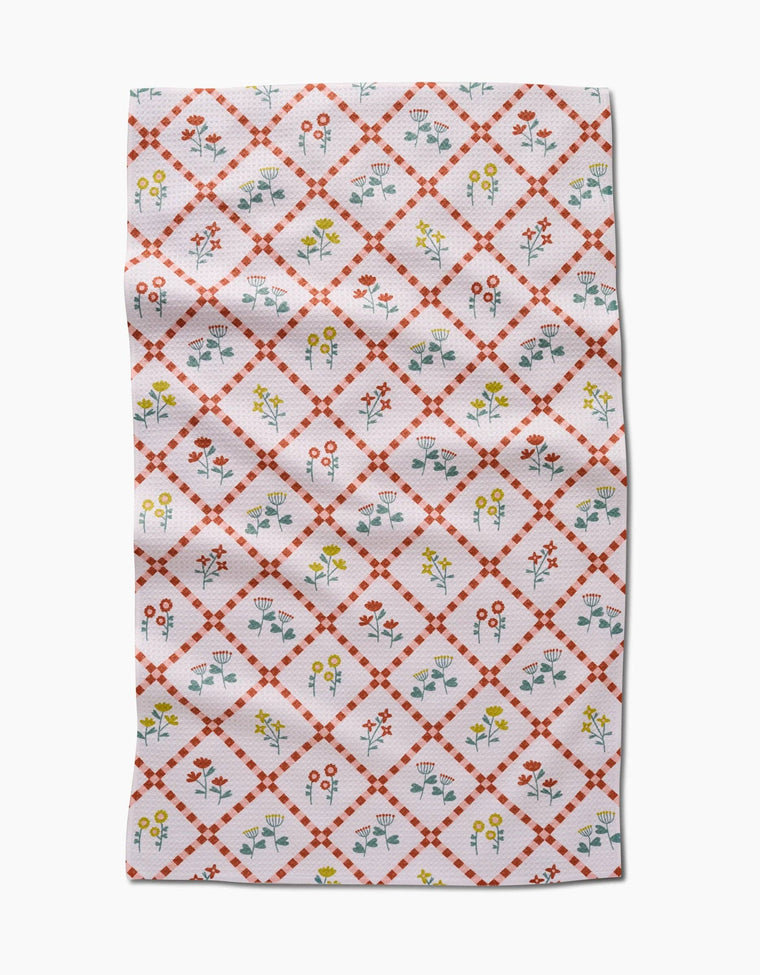 Geometry - Fall Flowers Tea Towel