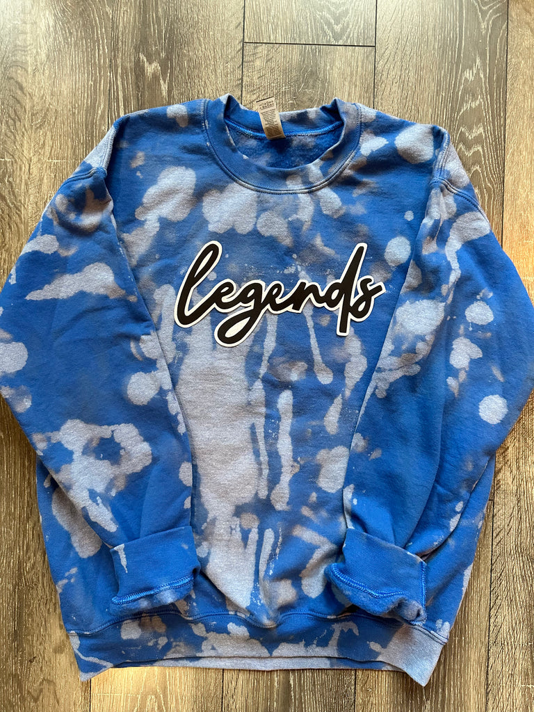 DAINTY LEGENDS - BLUE DYED CREW
