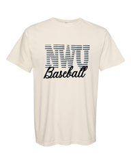 NWU BASEBALL (BLACK/WHITE STRIPE + BLACK) - IVORY COMFORT COLORS TEE