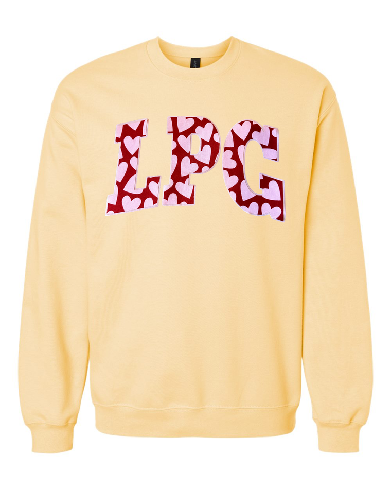 LPG - (PINK/RED HEARTS / LIGHT PINK) - YELLOW CREWNECK