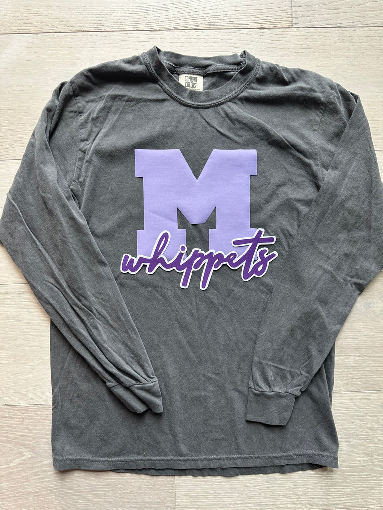 M WHIPPETS - GREY COMFORT COLORS LONG SLEEVE