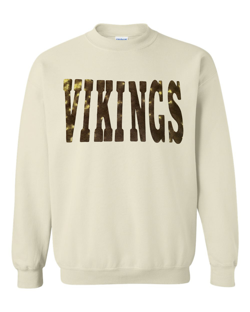 GOLD/BLACK METALLIC VIKINGS - SAND GILDAN CREW