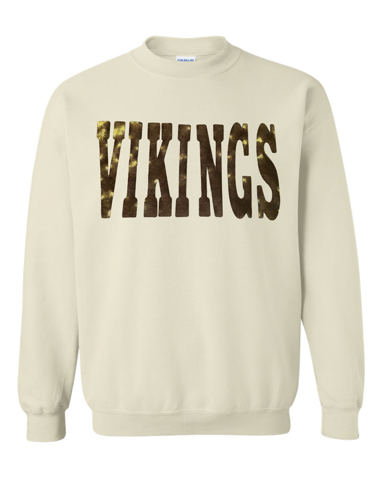 GOLD/BLACK METALLIC VIKINGS - SAND GILDAN CREW
