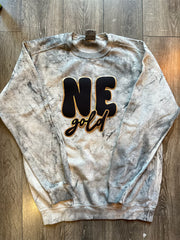 NE GOLD - GREY DYED COMFORT COLORS CREW