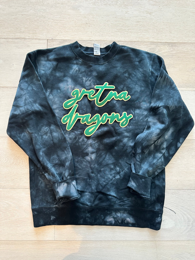 GRETNA DRAGONS - BLACK DYED CREW