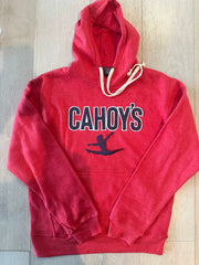 BLOCK CAHOY'S - RED FLEECE HOODIE - YOUTH + ADULT (with or without silhouette)