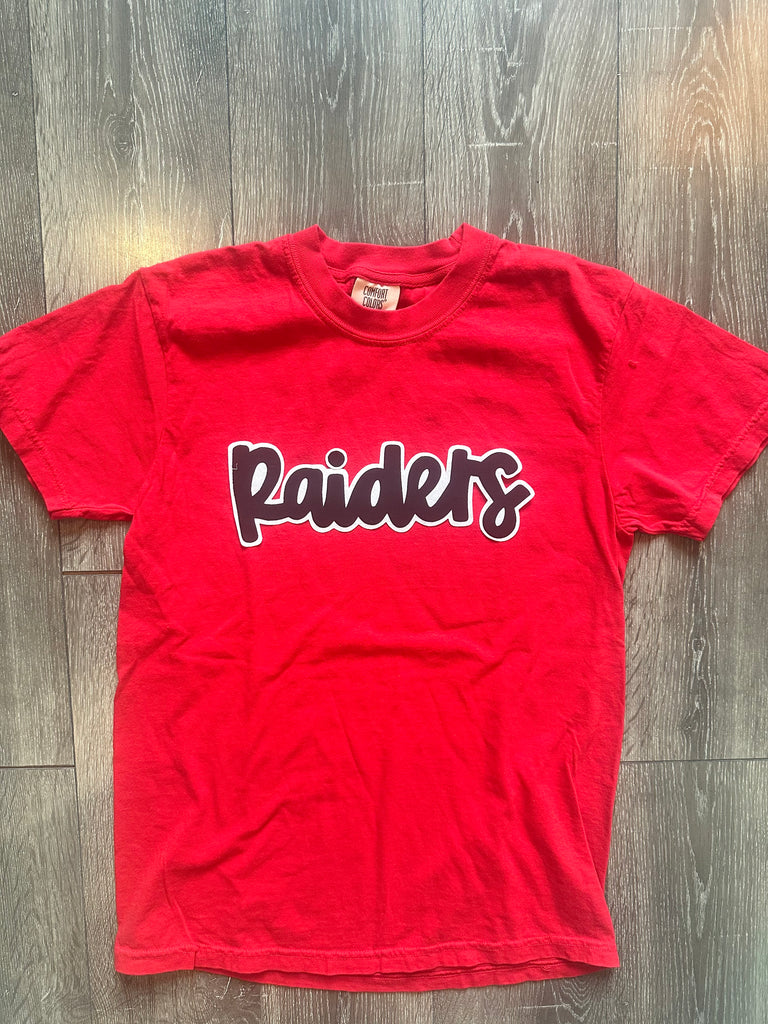 RAIDERS - RED COMFORT COLORS TEE - YOUTH + ADULT