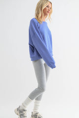 Wishlist Apparel - SCUBA RELAXED CROP SWEATSHIRT / WL22-7352: LIME / S