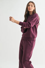 Mono B - Classic Fit Fleece Sweatshirt: PEARLED IVORY / S:M:L (2:2:2)