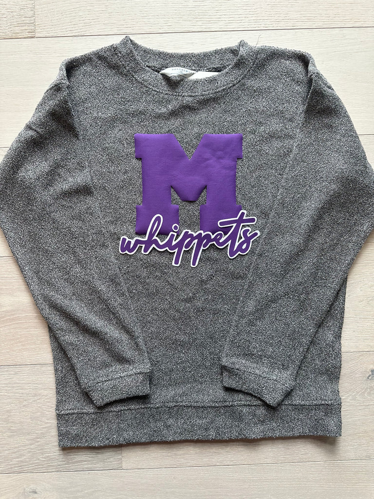 M WHIPPETS - GREY COZY CREW