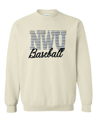 NWU BASEBALL (BLACK/WHITE STRIPE + BLACK) - SAND GILDAN CREW