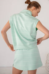 Rae Mode - MODAL SCUBA STRIPE LUXE V-NECK SLEEVELESS TOP: Brink Pink/Cream / S-M-L(2-2-2)