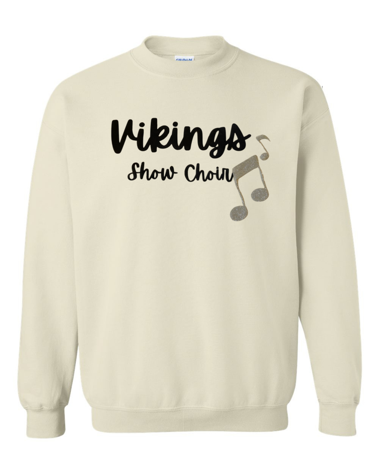 BLACK VIKINGS SHOW CHOIR + GOLD SPARKLE MUSIC NOTES - SAND GILDAN CREW