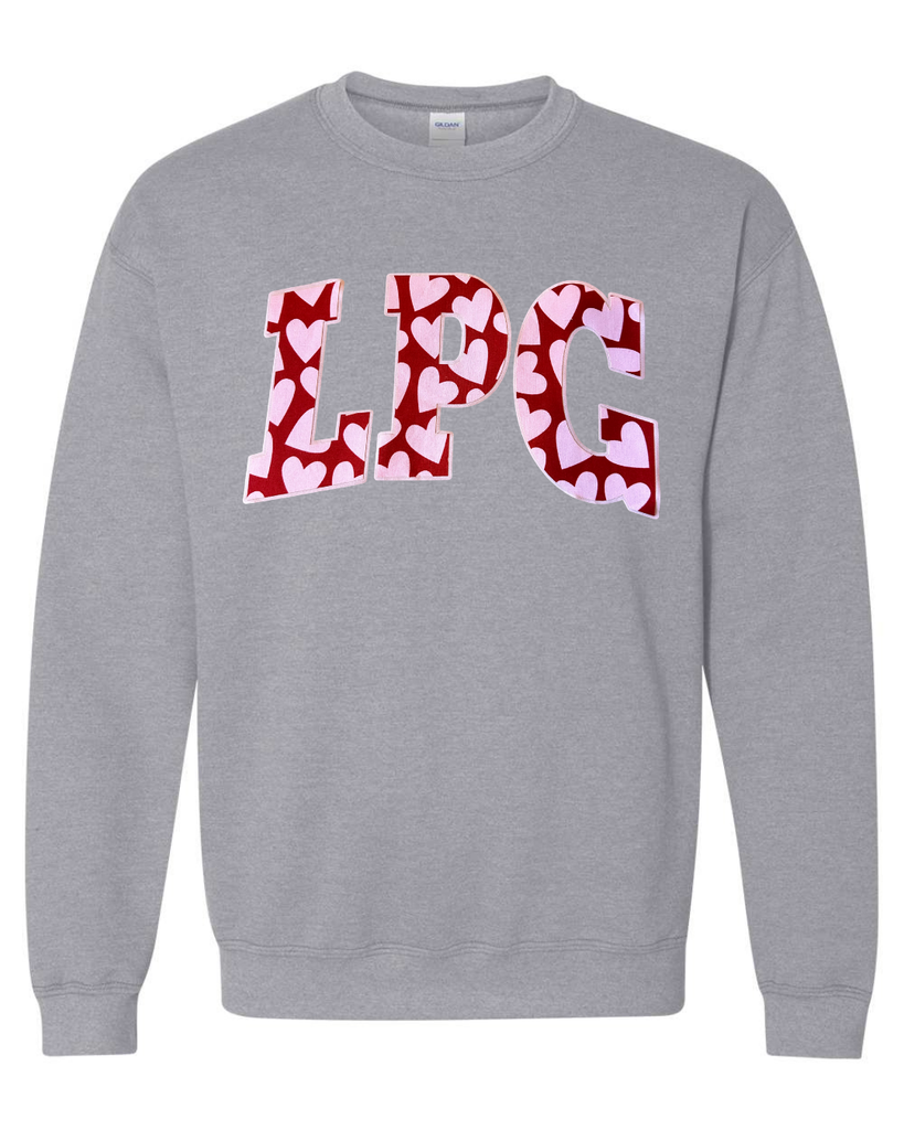 LPG - (PINK/RED HEARTS / LIGHT PINK) - SPORT GREY CREW