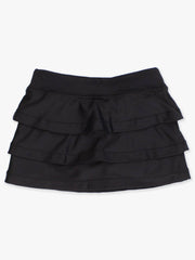 RuffleButts + RuggedButts - Girls Black Tiered Active Skort: Black / 6