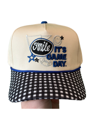 Summer Tees - SMILE, IT’S GAME DAY CANVAS CAP: RED