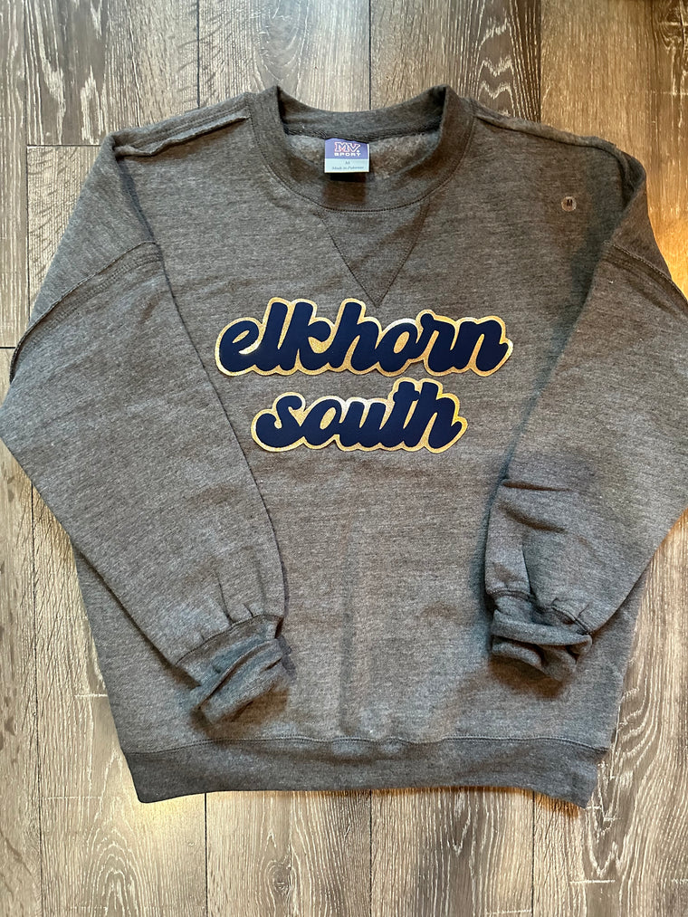 RETRO ELKHORN SOUTH - GREY SUEDED CREW