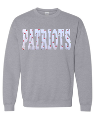 CHERRY PATRIOTS - SPORT GREY CREWNECK