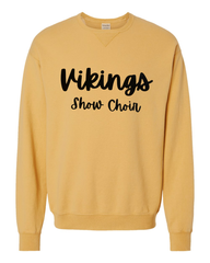 BLACK VIKINGS SHOW CHOIR - MUSTARD COMFORTWASH CREW