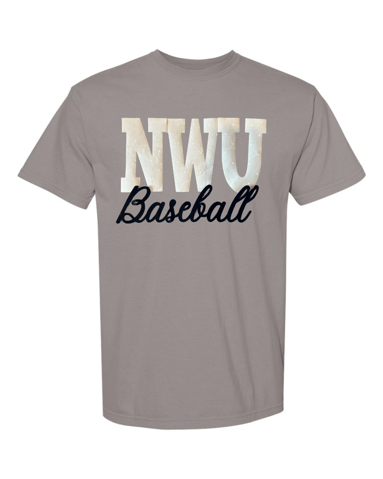 NWU BASEBALL (BEIGE POLKA DOT + BLACK) - GREY COMFORT COLORS TEE