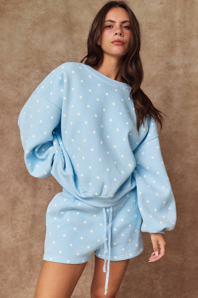 Papermoon - PX19825 - Small Polka Dot Fleece Set: WHITE/BLACK DOT / S-M-L (3-2-1)