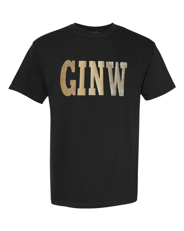 PATCHWORK GINW - BLACK COMFORT COLORS TEE