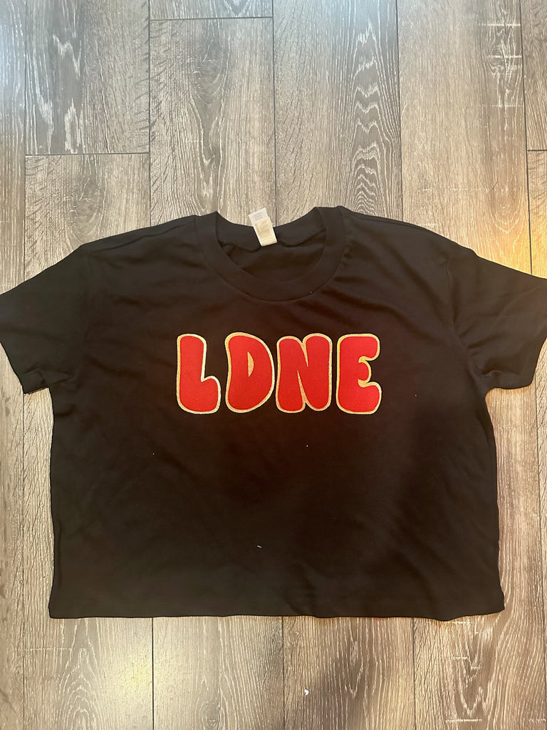 LDNE - BLACK CROP TEE