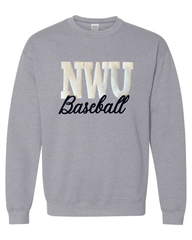 NWU BASEBALL (BEIGE POLKA DOT + BLACK) - SPORT GREY GILDAN CREW