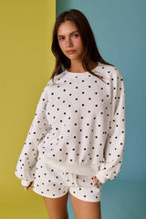 Papermoon - PX19825 - Small Polka Dot Fleece Set: WHITE/BLACK DOT / S-M-L (3-2-1)