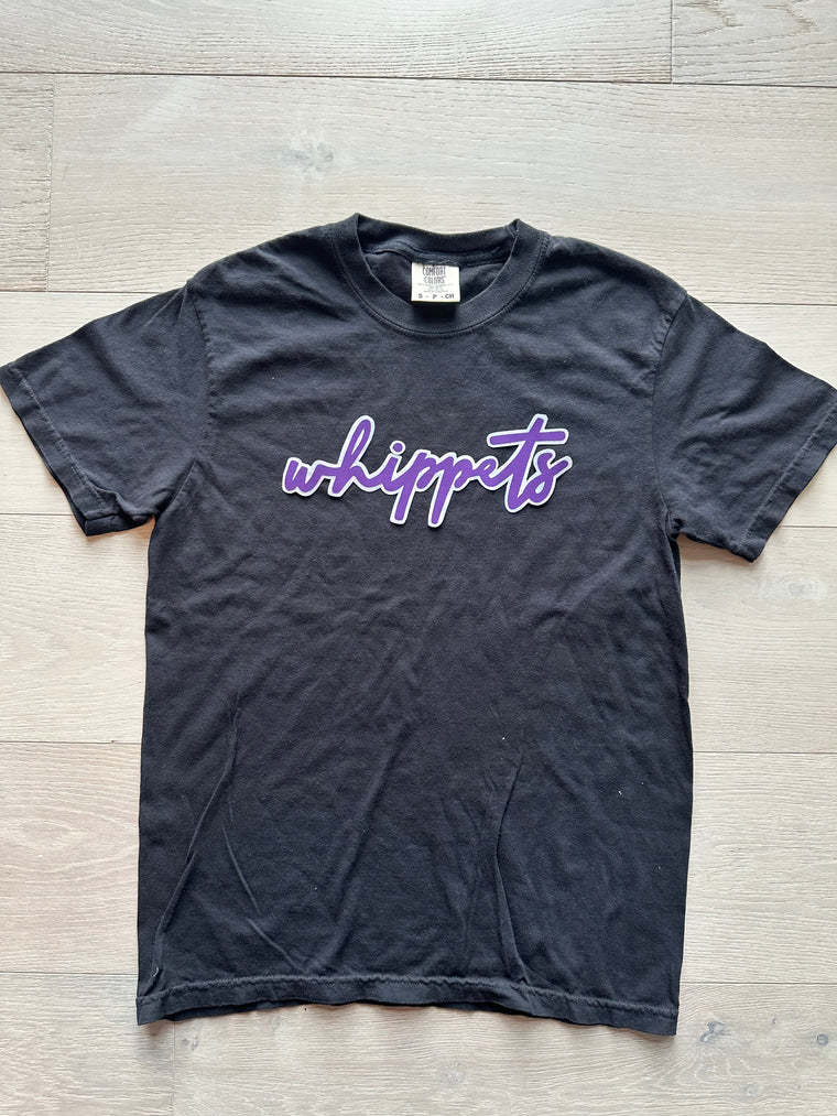 WHIPPETS - BLACK COMFORT COLORS TEE - YOUTH + ADULT