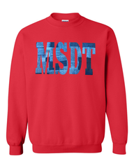 DENIM MSDT - RED CREWNECK