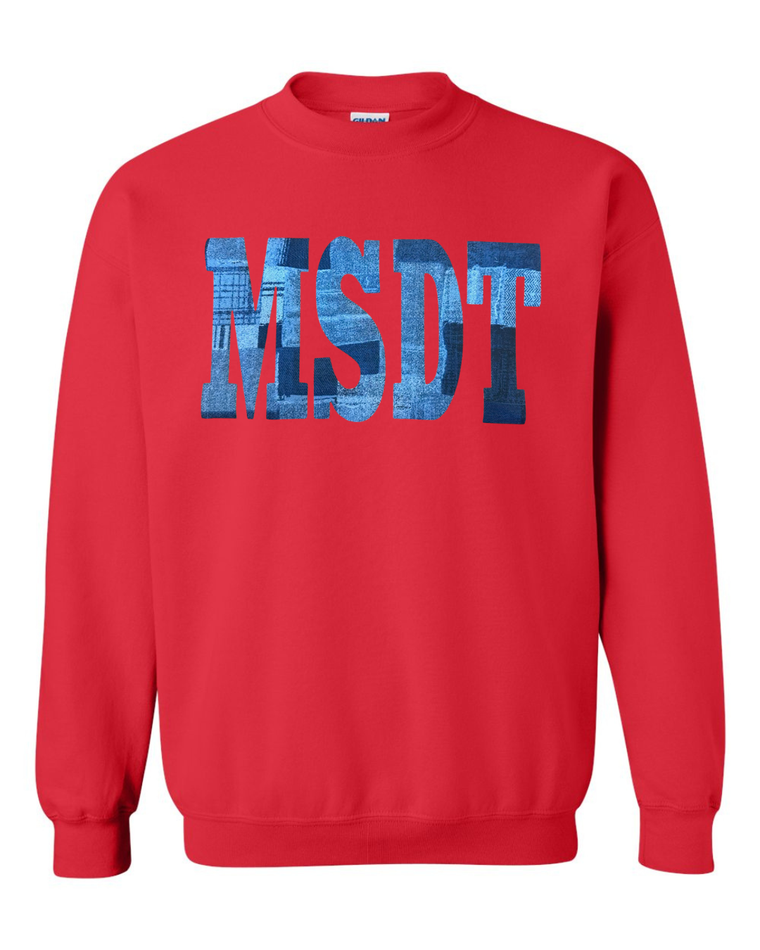 DENIM MSDT - RED CREWNECK