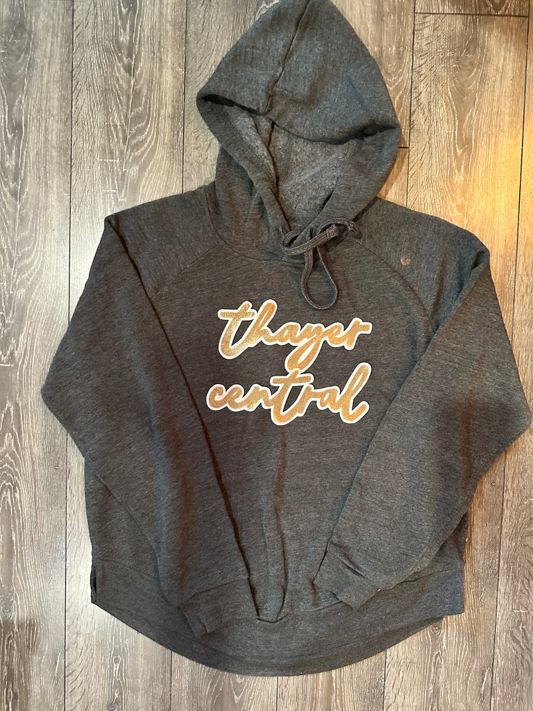 THAYER CENTRAL - GREY ANGEL FLEECE HOODIE