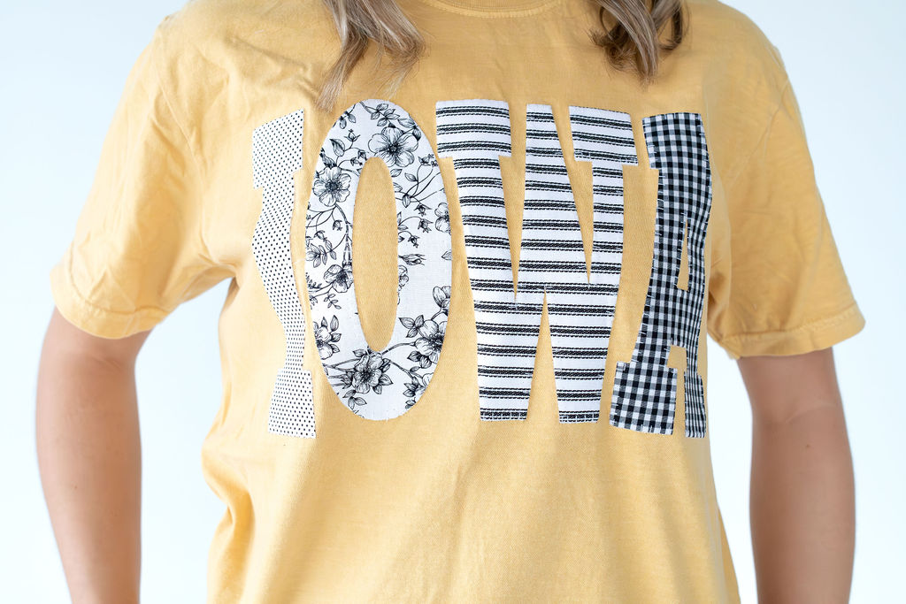 PATCHWORK IOWA - YELLOW TSHIRT
