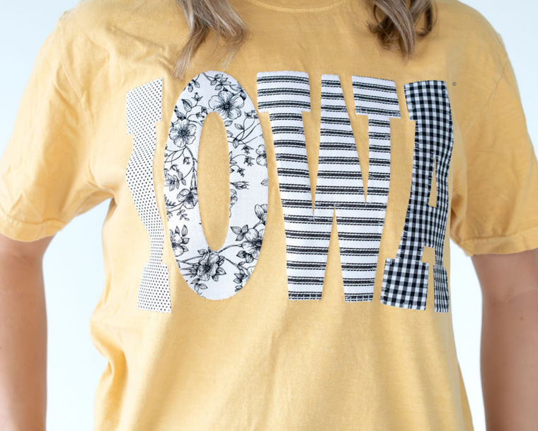 PATCHWORK IOWA - YELLOW TSHIRT