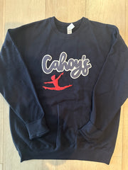 CAHOY'S - NAVY TULTEX CREW - YOUTH + ADULT (with or without silhouette)