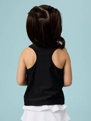RuffleButts + RuggedButts - Girls Black Active Tank Top: Black / 5