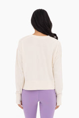 Mono B - Mono B GREEN - Organic Cotton Blend Crew Neck: NATURAL / S:M:L (2:2:2)