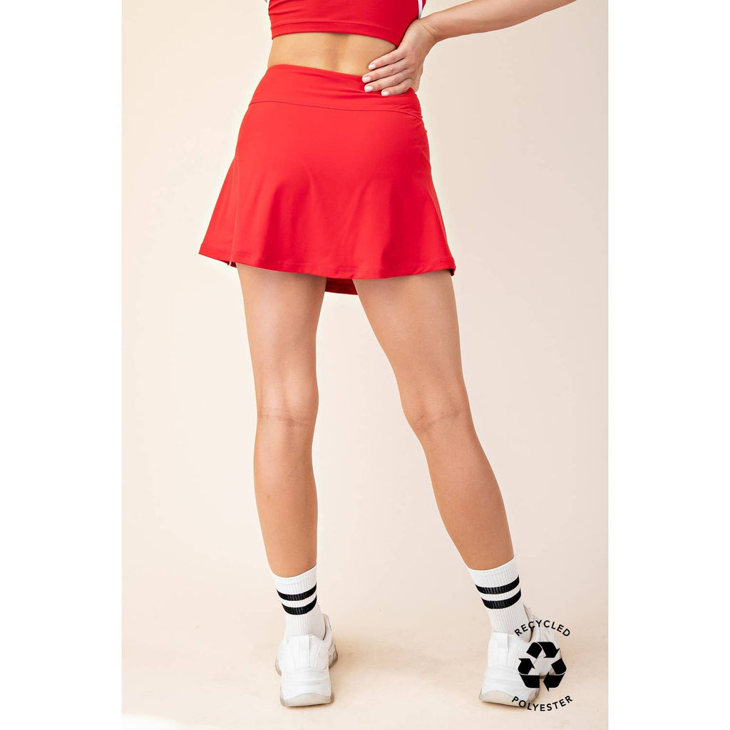 Rae Mode - RECYCLED BUTTER SKORT: Red/White / S-M-L(2-2-2)