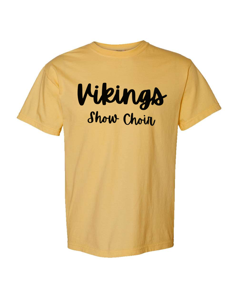 BLACK VIKINGS SHOW CHOIR - MUSTARD TEE