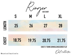 OAT COLLECTIVE - Basic Blank Ringer Top: NATURAL/RED / M