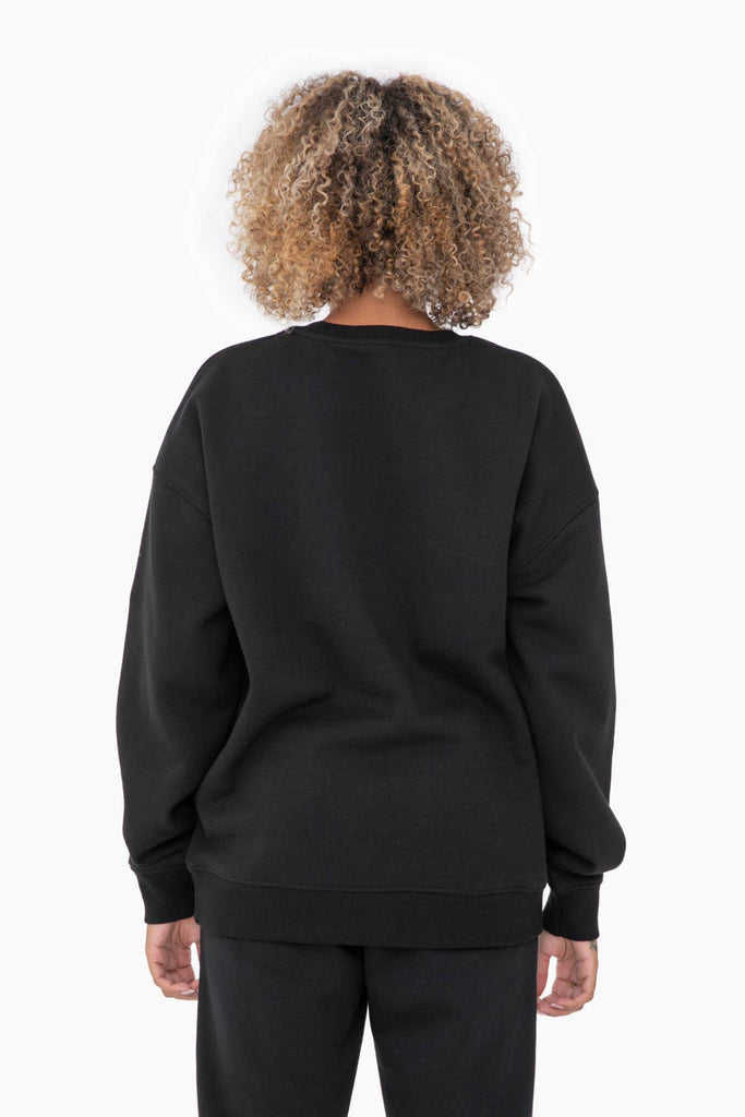 Mono B - Oversized Fleece Sweatshirt: HEATHER GREY / S:M:L (2:2:2)