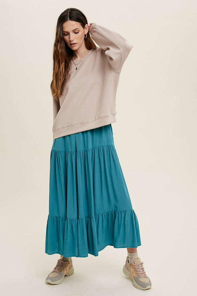 PETAL PINK CROP CREW / M