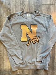 N GOLD - GREY COMFORT COLORS CREW