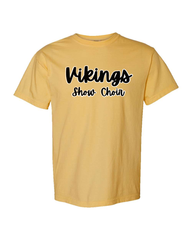 BLACK/WHITE VIKINGS SHOW CHOIR - MUSTARD TEE